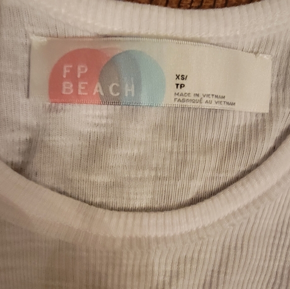 Free People Beach Ribbed White Tank Dress Size XS - Picture 9 of 9